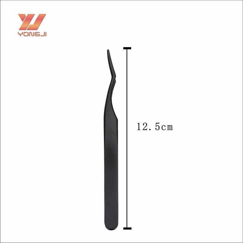 Eyebrow Tweezers Manufacturer - Original Factory Black Stainless Steel Custom Tweezers Beauty Tool