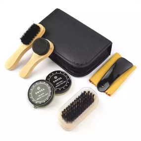 Shoe Care Kit Manufacturer - Factory Cheap Price Men's Personalized Travel Leather Shoe Shine Kit