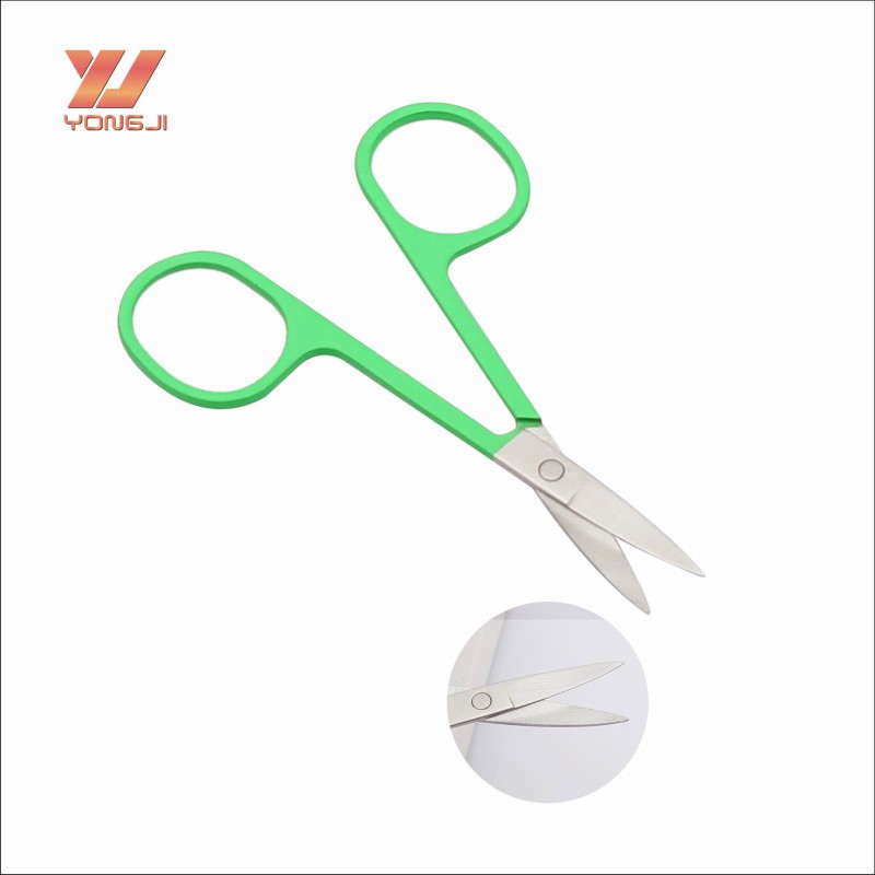 Eyebrow Scissors Factory - Factory Hot Sale Green Eyebrow Scissors and Tweezers Trimming Scissors