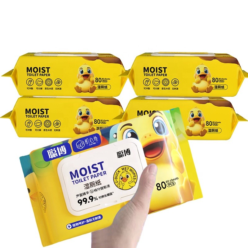 Flushable Wipes Manufacturer - OEM Toilet Paper 80pcs Butt