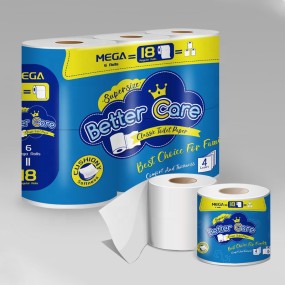 Toilet Paper Manufacturer - Low MOQ 3 Ply Toilet Paper Roll 2 Ply Embossed Tissue Wholesale Custom Logo