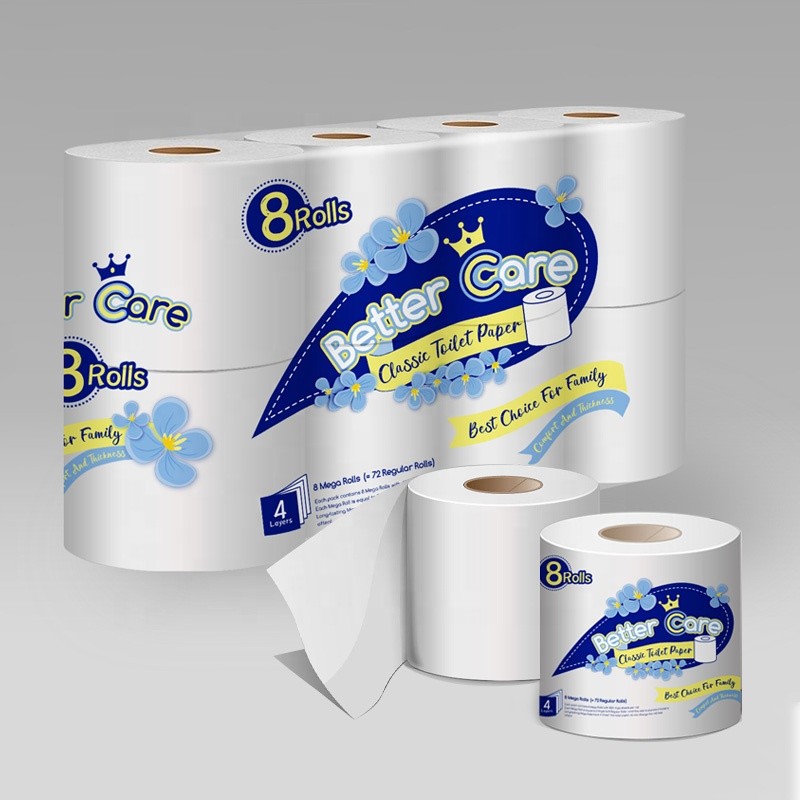 Toilet Tissue Factory - Custom Flower Printed Toilet Tissue OEM Factory Toilet Paper Roll Soft 3 Ply High Quality
