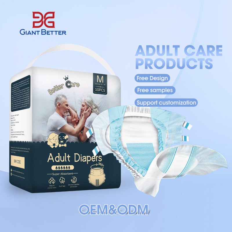 Adult Diapers Manufacturer - Factory Direct Ultra Thick Adult Diaper Printed Cheapest Adult Daipers Panties Free Sample