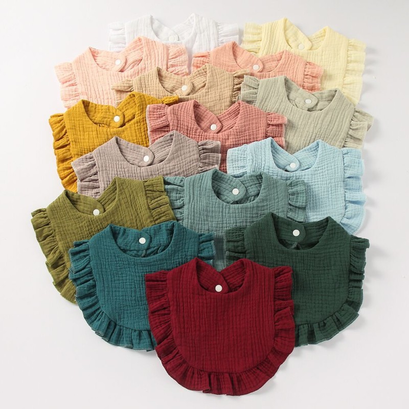 Muslin Bibs Manufacturer - 100% Cotton Solid Color