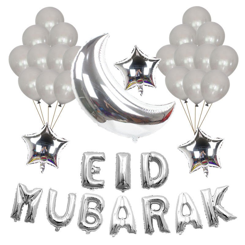 Aluminum Balloons Manufacturer - Eid Mubarak Moon Star Design