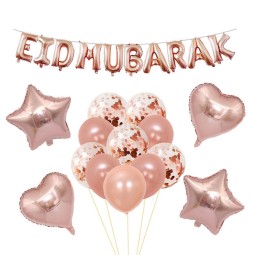Islamic Balloons Supplier - Heart Star Latex Decorations
