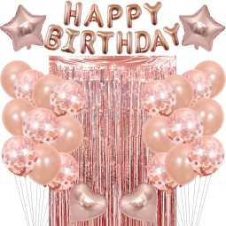 Birthday Balloons Factory - Cross-Border Rain Curtain Set