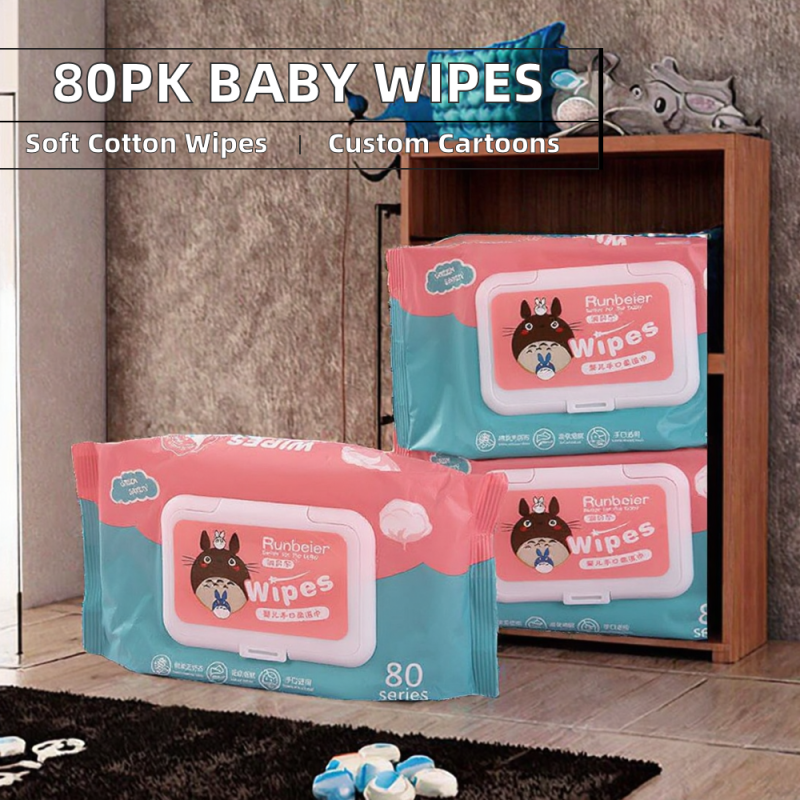 Baby Wipes Factory - 80 Pack Soft Skin Customizable