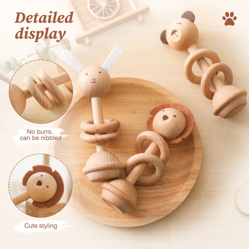 Wooden Toys Manufacturer - Montessori Animal Teether