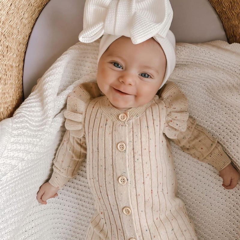 Baby Romper Manufacturer - Spring Autumn Ribbed Knit