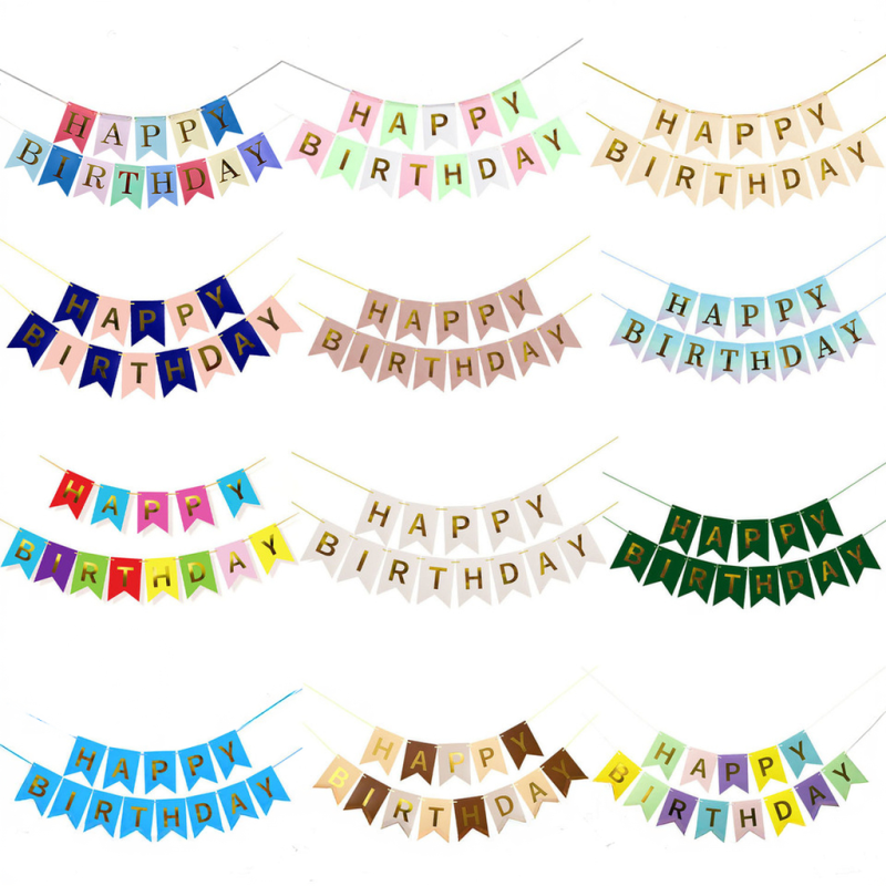 Birthday Banners Manufacturer - Custom Glitter Paper Printing