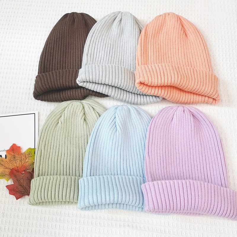 Baby Hats Factory - Multicolor Knit Cotton Beanies