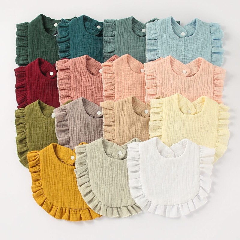 Muslin Bibs Manufacturer - 100% Cotton Solid Color