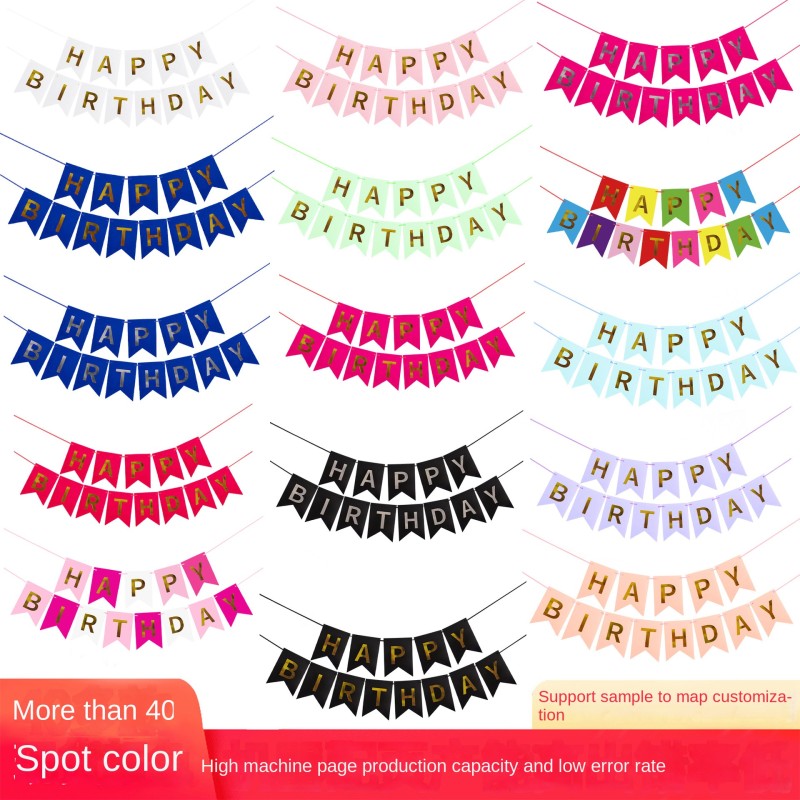 Birthday Banners Manufacturer - Custom Glitter Paper Printing