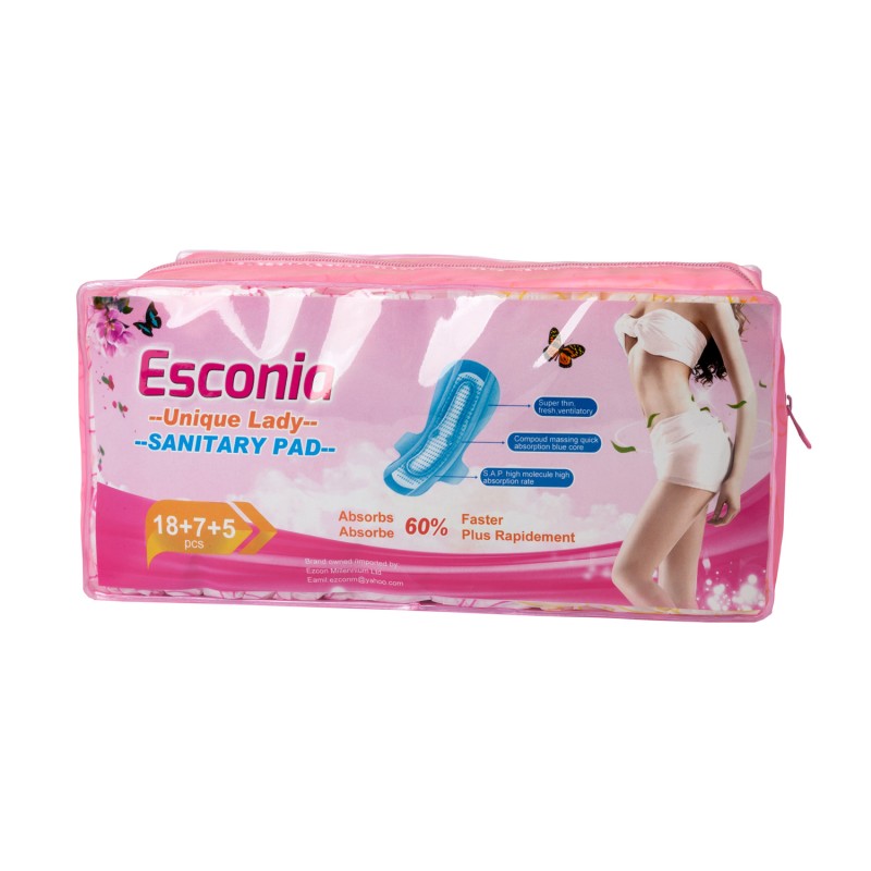 Sanitary Napkin Supplier - Ultra Thin Zippered Bag Pack Disposable