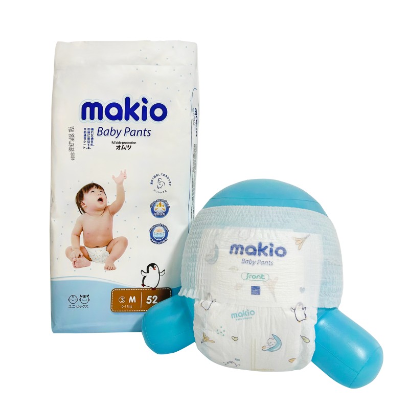 Baby Pants Diaper Manufacturer - Makio Breathable Disposable Training Pant Diaper Free Sample