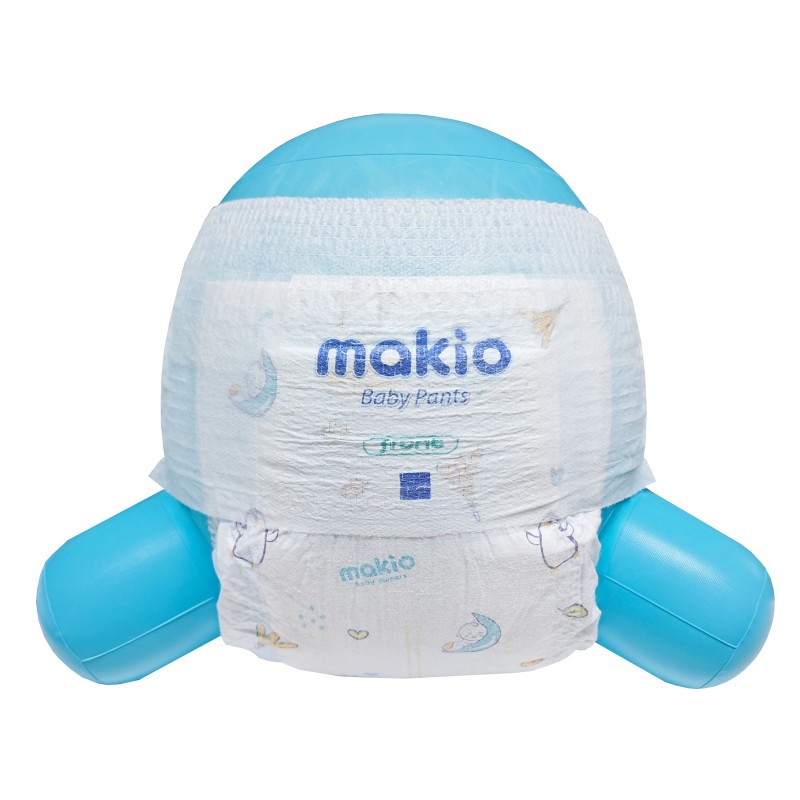 Baby Diapers Supplier - Makio Customized Hypoallergenic Nappies Wholesale Disposable Pull up Baby Diapers Pants