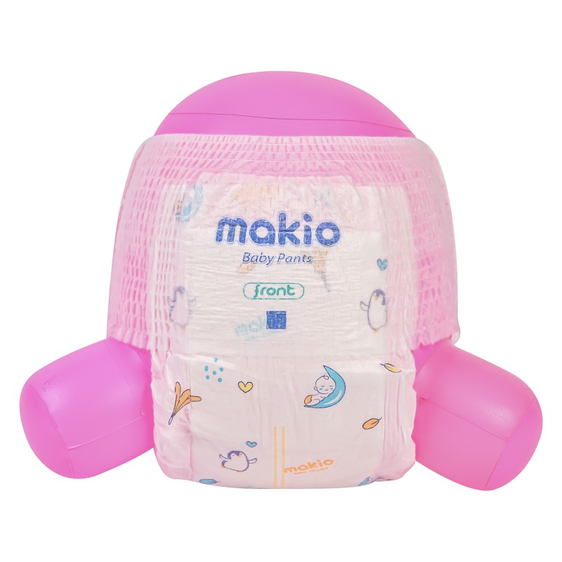Baby Pants Factory - Makio Free Sample Leak Guard Breathable Soft Fabric Baby Pull up Pants OEM New Born