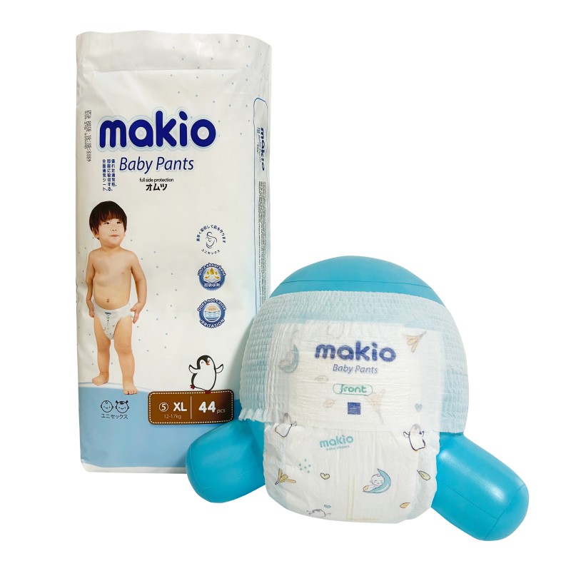 Baby Pants Diaper Manufacturer - Makio Breathable Disposable Training Pant Diaper Free Sample