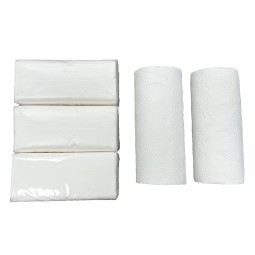 Kitchen Roll Towel Manufacturer - Hot Sale 2-Ply Dot White Soft