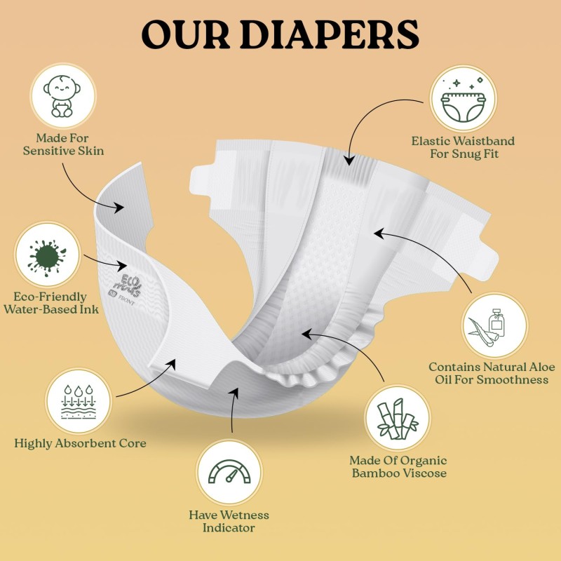 Baby Diapers Manufacturer - Organic Eco-friendly Biodegradable Bamboo Cloth Touch Manufacture