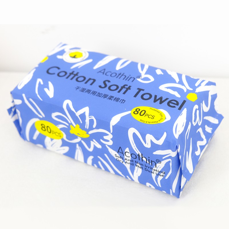 Disposable Towel Manufacturer - Disposable Organic Cotton Towel for Adults Wet Dry Removable Baby Cotton Tissues