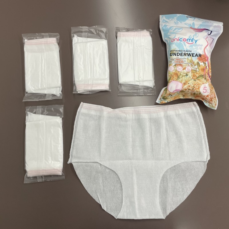 Disposable Underwear Manufacturer - Stock White Disposable Seamless Ladies Briefs Non-Woven Emergency Travel