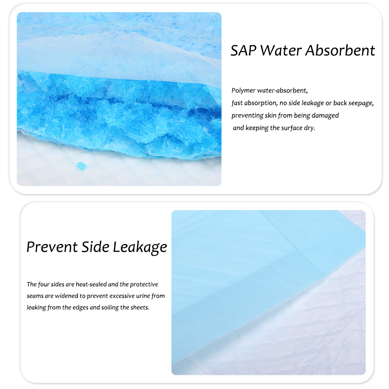 Underpads Manufacturer - Adults Waterproof Disposable Nursing Incontinence Blue 80x180
