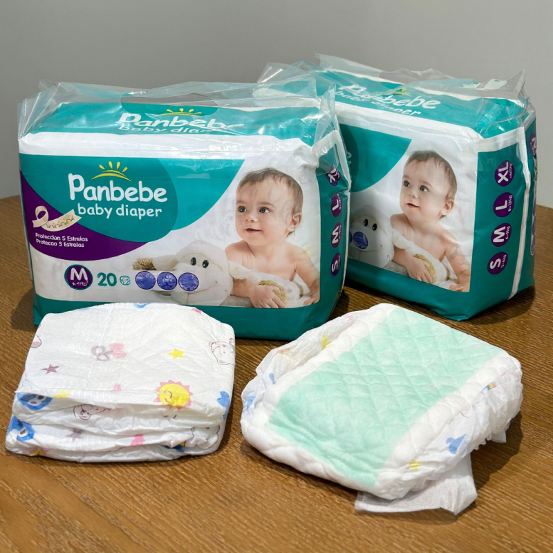 Baby Diapers Manufacturer - Wholesale 20 Pieces Per Bag Fluff Disposable Newborn Baby Diapers Anti-Leak Soft