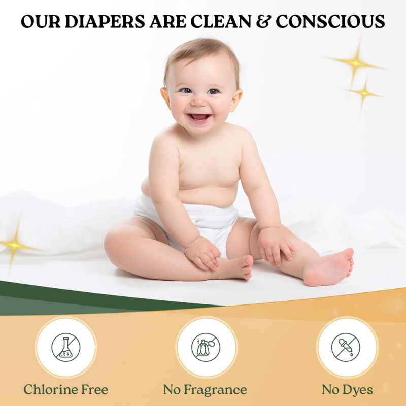 Baby Diapers Manufacturer - OEM Eco Biodegradable Surface Layer Nappies Nature Friendly