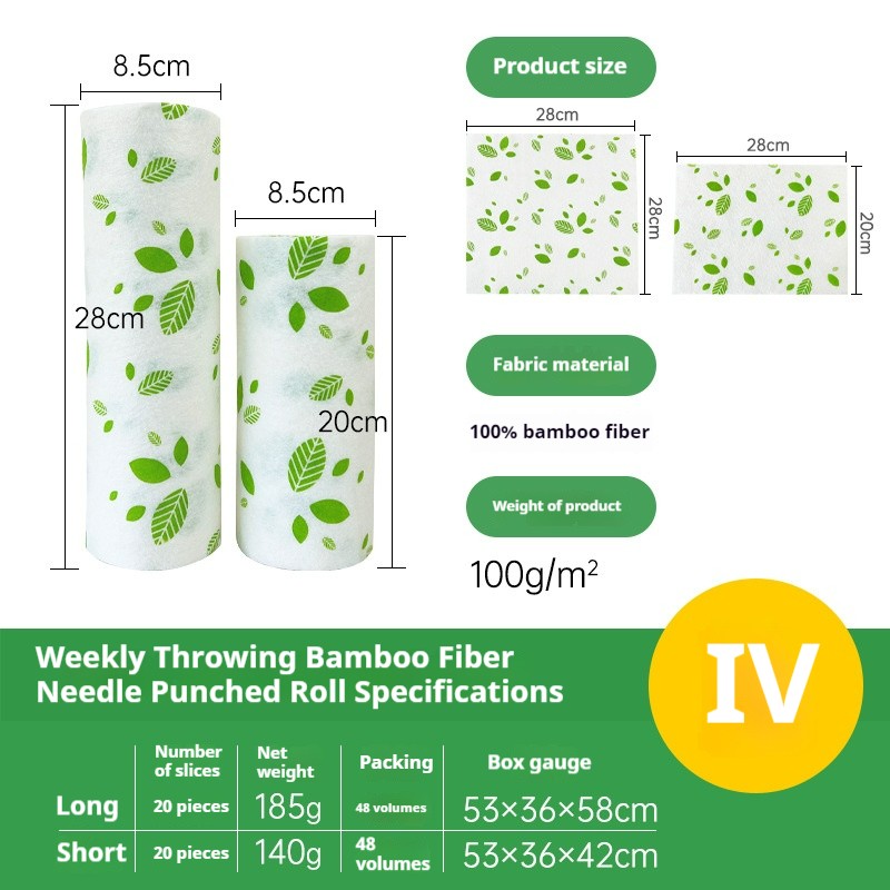 Kitchen Paper Supplier - Eco Bamboo Reusable Kitchen Paper Fine Embossed Dry Custom Jumbo Roll with Logo