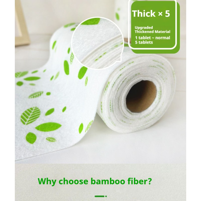Kitchen Paper Supplier - Eco Bamboo Reusable Kitchen Paper Fine Embossed Dry Custom Jumbo Roll with Logo