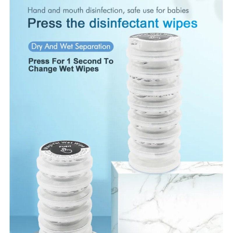 Wet Wipes Supplier - Customized Private Label Compressed Wet Towels Disposable Push Cleaning Magical Wet Wipes