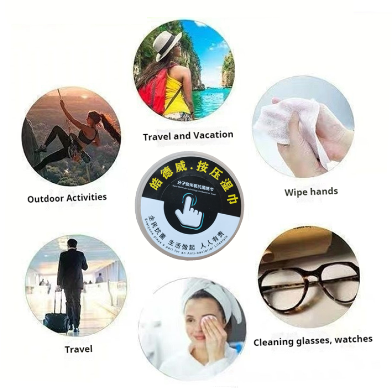 Wet Wipes Manufacturer - Free Design Magic Liquid Moisturizing Automatic Soaking Coin Press