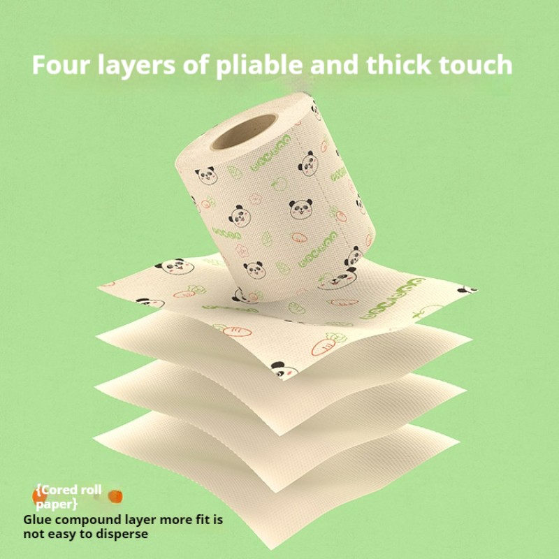 Toilet Paper Manufacturer - Factory Wholesale Eco-Friendly Bamboo Toilet Paper Disposable 1-4 Ply Tissue Paper