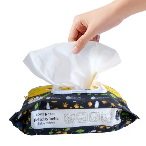 Wet Wipes Manufacturer - Organic 80pcs Unscented Disposable Alcohol-Free Bulk Supply