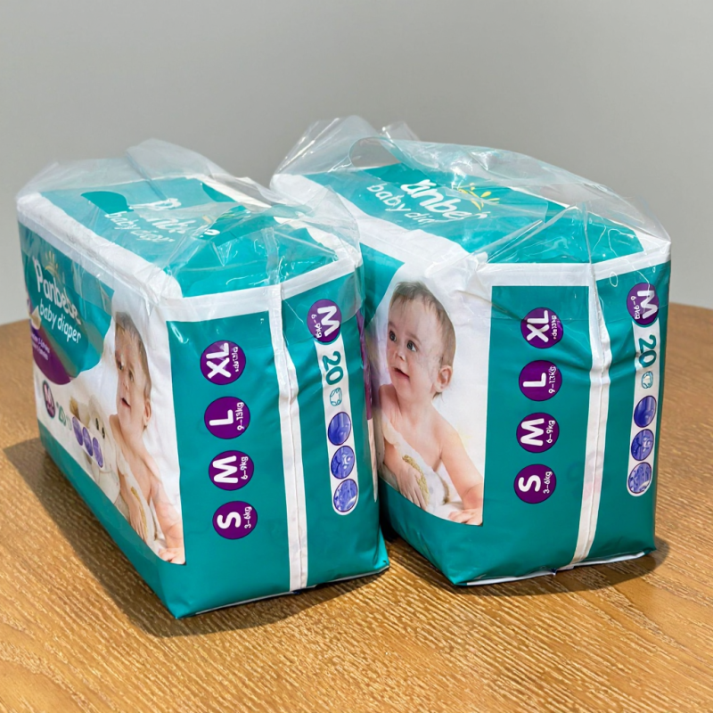 Baby Diapers Manufacturer - Wholesale 20 Pieces Per Bag Fluff Disposable Newborn Baby Diapers Anti-Leak Soft