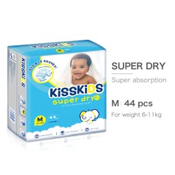 Baby Diapers Supplier - Kisskids Cheap Price Cotton Premium Extra Care High Absorbency Imported Baby Diaper