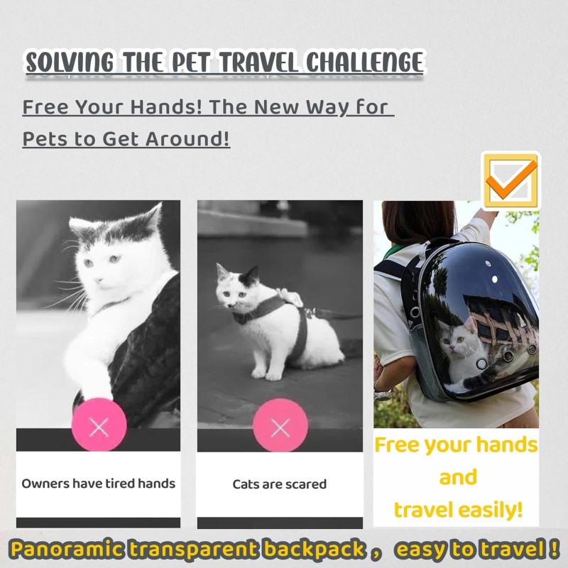 Cat Backpack Supplier - Wholesale Large Capacity Transparent