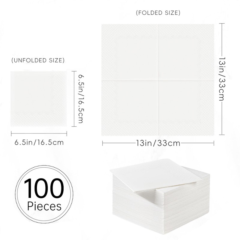 Paper Napkins Manufacturer - Custom Logo Printed Disposable Square Napkins for Home Airplane Catering Use