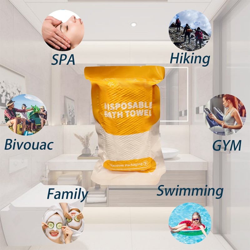 Bath Towels Factory - 70140cm Disposable Vacuum Bath Towel Individually Packaged Bath Towels Easy to Carry