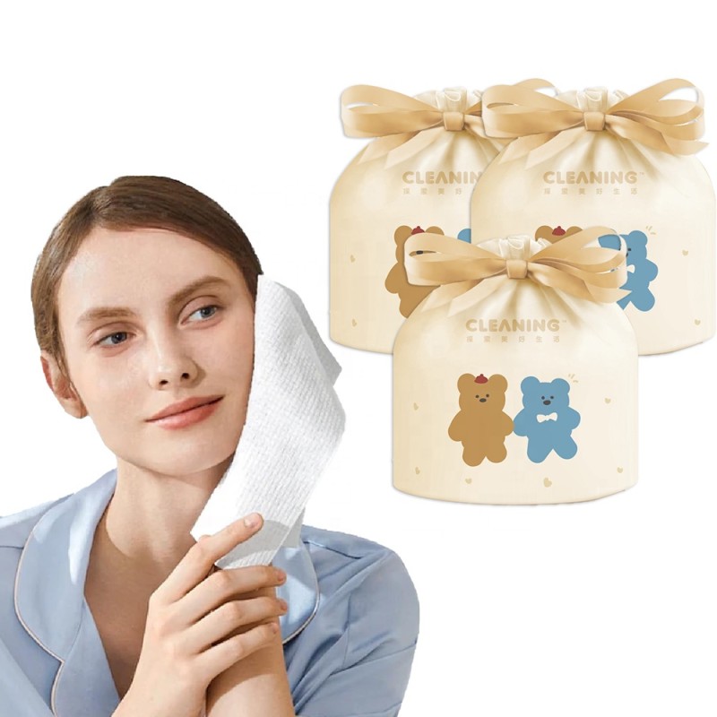 Cotton Tissues Factory - 100% Cotton Disposable Tissues Gentle Nonwoven Facial Cleansing Wipes for Daily Hotel