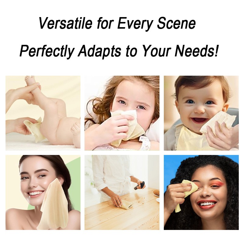 Facial Towels Supplier - Premium XL Size Bamboo Viscose Facial Towels Gentle Disposable Dry Cloths for Acne Prone