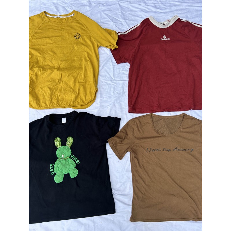 Used Solid Printed T-Shirt Factory - Women's Fashion Top