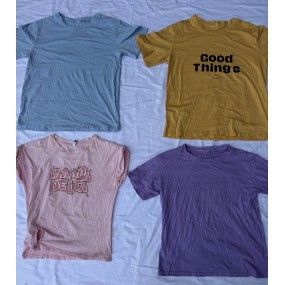 Used Solid Printed T-Shirt Factory - Women's Fashion Top