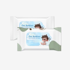 Baby Wipes Supplier - Baby Cleansing Wipes with Moisturizing Care Non-Woven Material Customize Logo Accepted