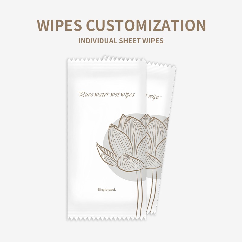 Wet Wipes Supplier - Serrated Packaging White Sneakers Custom Disposable Wet Wipes Direct Sales EDI Pure Water