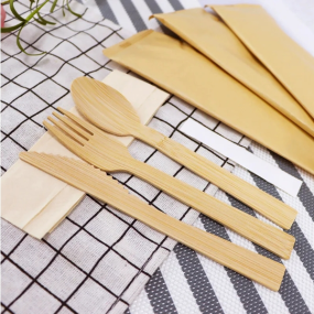 Bamboo Cutlery Supplier - Low Price Custom Logo Spoon Fork Knife