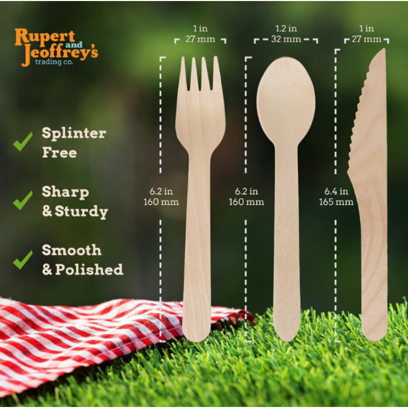Wooden Cutlery Set Manufacturer - Hot Sale Eco-Friendly Biodegradable