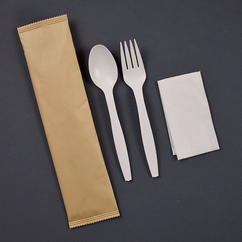 Corn Starch Cutlery Manufacturer - Custom Logo Biodegradable Fork Knife